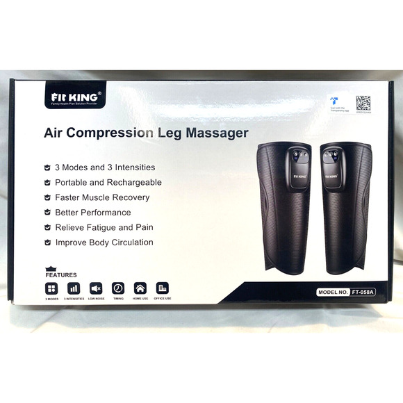 Fit King Air Compression Leg Massager FT-058A Unused - Picture 4 of 5